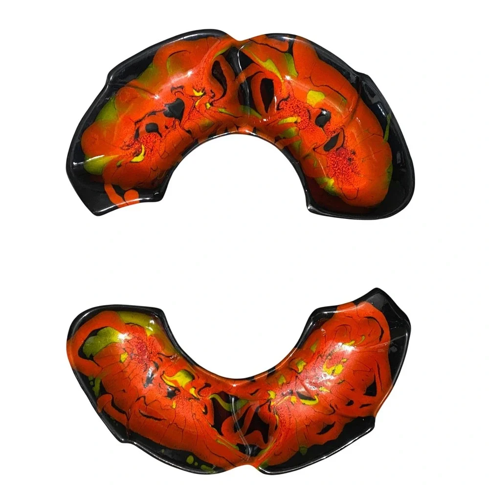 VTG Mid Century California Originals Lava Drip Glaze Boomerang Serving‎ Dish